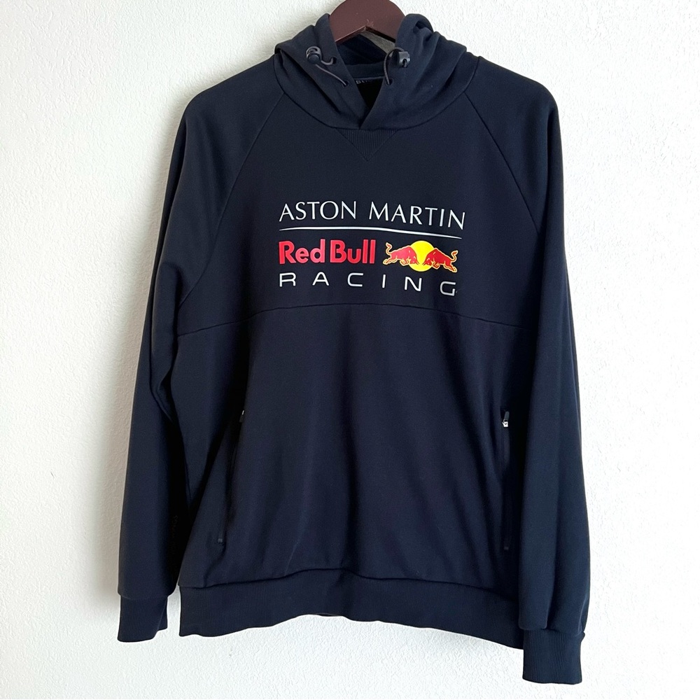 Aston Martin Red Bull Racing Mens Hoodie Size L Navy